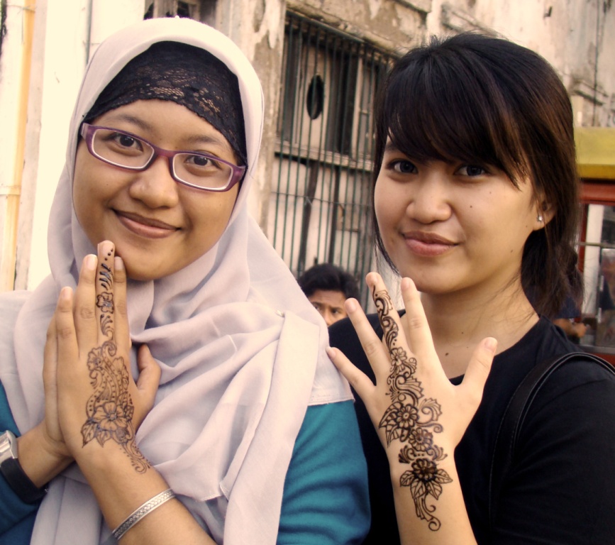 tatto temporary with my bestfriend Femmy Aprilia Jakarta Kota Tua